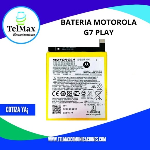 BATERIA MOTO G7 PLAY/ Z3