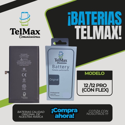 BATERIA PARA 12/ 12 PRO (CON FLEX)