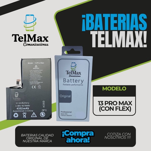 BATERIA PARA 13 PRO MAX (CON FLEX)