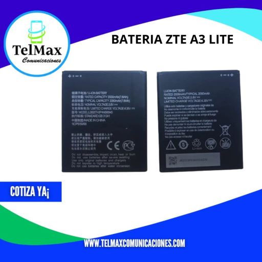 BATERIA ZTE A3 LITE/ BLADE L8