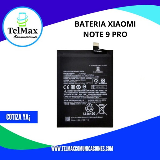 BATERIA XIAOMI NOTE 9 PRO/NOTE 10 PRO/POCO M2 PRO/ (BN53)