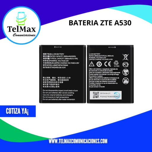 BATERIA ZTE A 530/ A3 2020