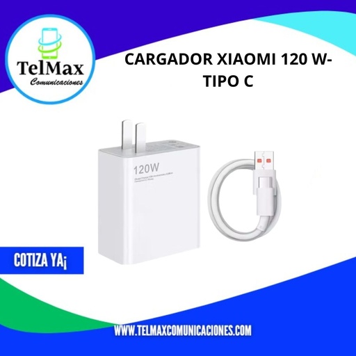 [CX120WC] CARGADOR XIAOMI 120 W- TIPO C