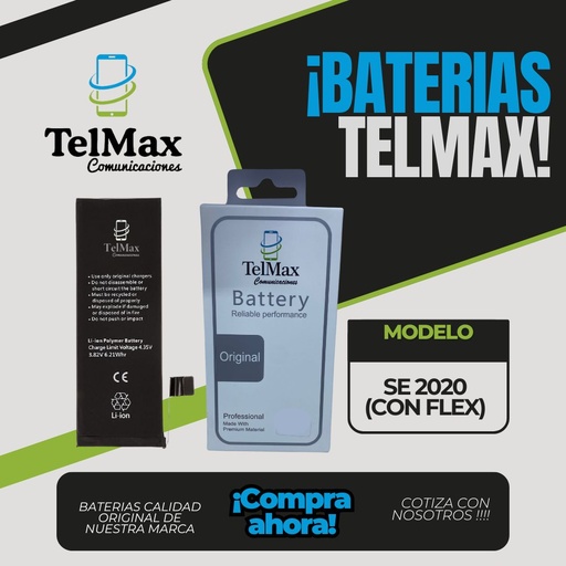 BATERIA IPHONE  SE 2020 (CON FLEX)(Original)