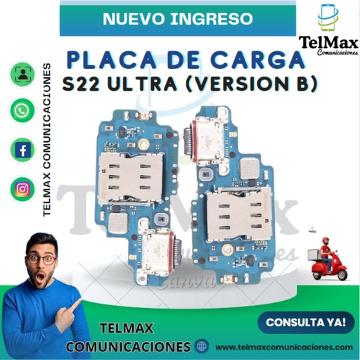 [PCSS22U] PLACA DE CARGA PARA SAM S22 ULTRA (VERSION B)