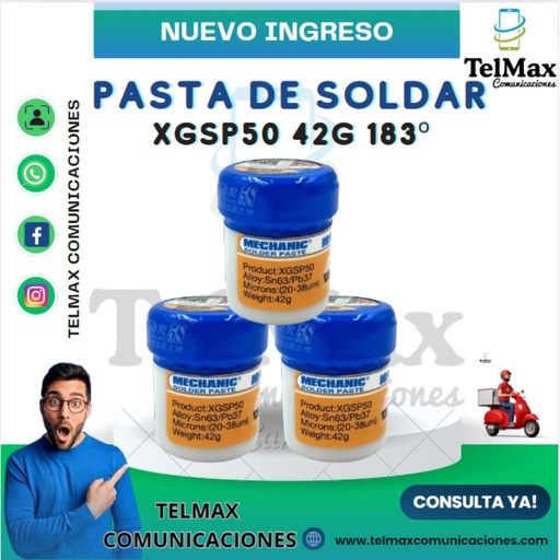 [PSMXGSP5042] PASTA DE SOLDAR MECHANIC XGSP50 42G 183º
