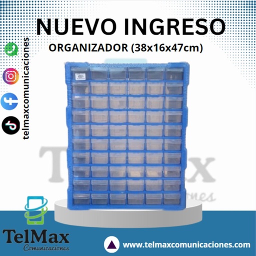 ORGANIZADOR DE 60 COMPARTIMIENTOS (38x16x47cm)