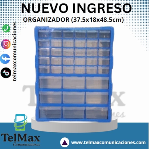 [OCC39C] ORGANIZADOR DE 39 COMPARTIMIENTOS (37.5x18x48.5cm)