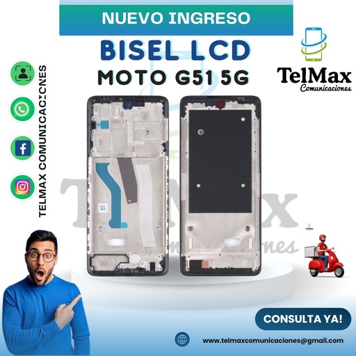 [BMG515G] BISEL LCD PARA MOTO G51 5G