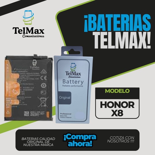 [BHHX8] BATERIA PARA HONOR X8 (HB416492EFW) (Original)