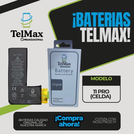 [BI11PSC] BATERIA IPHONE 11 PRO (CELDA)(Original)