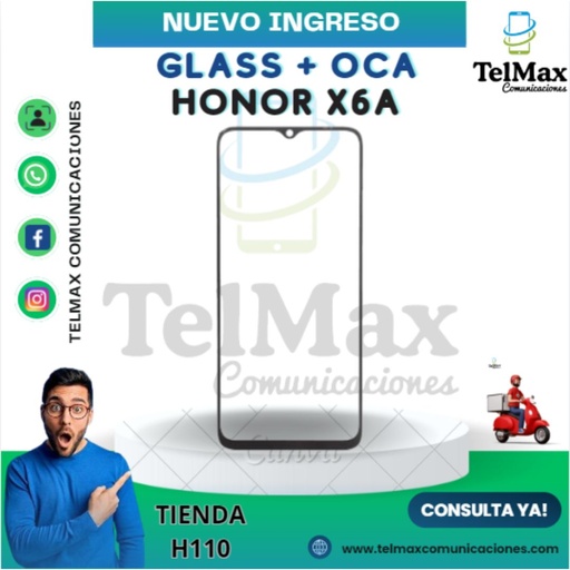 [GHX6A] GLASS PARA HONOR X6A/ X5 PLUS