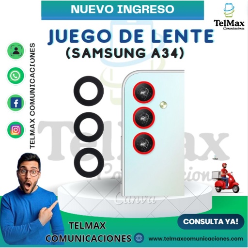[LSA34J] LENTE PARA SAM A34 (JUEGO)