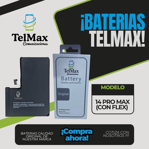 BATERIA IPHONE 14 PRO MAX (CON FLEX)