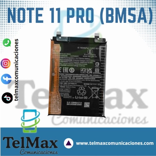 [BXN11PBM5A] BATERIA XIAOMI NOTE 11 PRO 4G (BM5A) (Original)