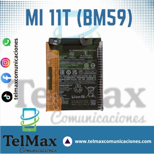 [BXM11TBM59] BATERIA XIAOMI MI 11T (BM59) (Original)