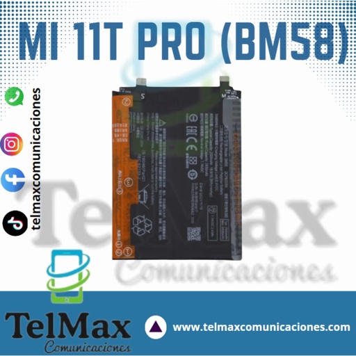 [BXM11TPBM58] BATERIA XIAOMI MI 11T PRO (BM58) (Original)