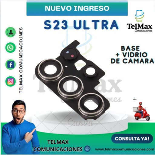 [LBSS23U] LENTE CON BASE PARA SAM S23 ULTRA