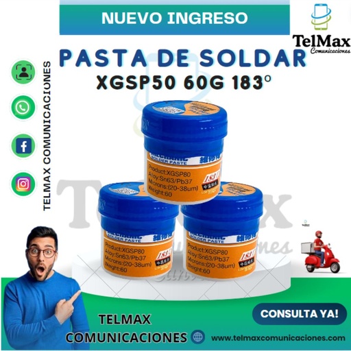 [PSMXGSP5060G] PASTA DE SOLDAR MECHANIC XGSP80 60G 183º
