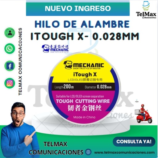 [HAMIX028MM] HILO DE ALAMBRE MECHANIC ITOUGH X- 0.028MM