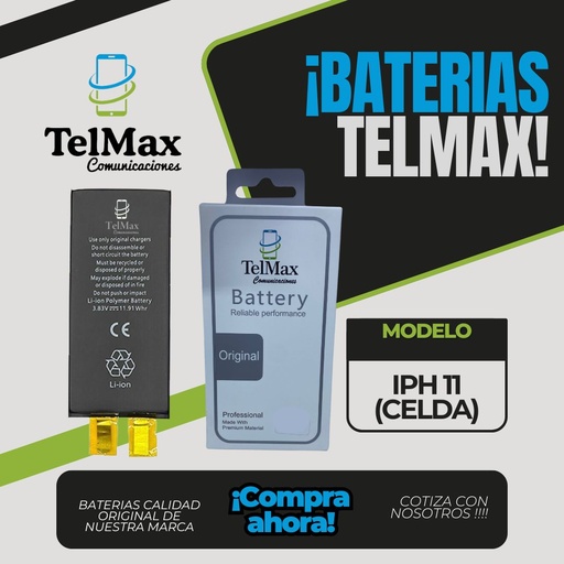 [BI11SC] BATERIA IPHONE  11 (CELDA)(Original)