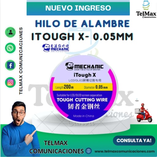 [HAMIX05MM] HILO DE ALAMBRE MECHANIC ITOUGH X- 0.05MM