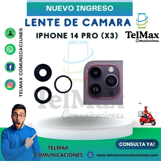 [LI14PMJ] LENTE PARA 14 PRO/ 14 PRO MAX (JUEGO)