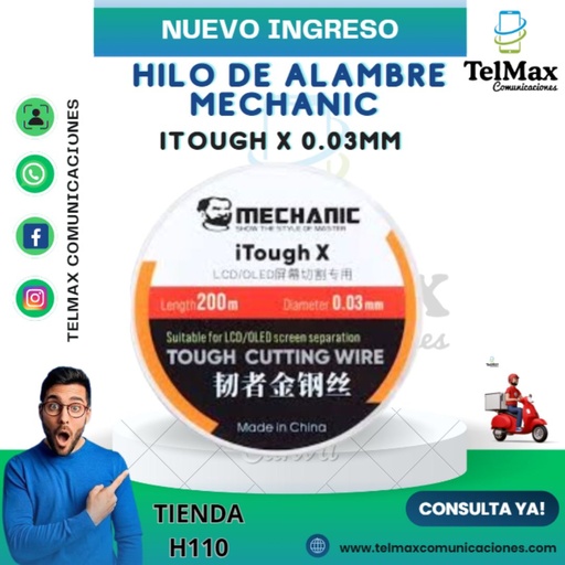 [HAMIX03MM] HILO DE ALAMBRE MECHANIC ITOUGH X 0.03MM