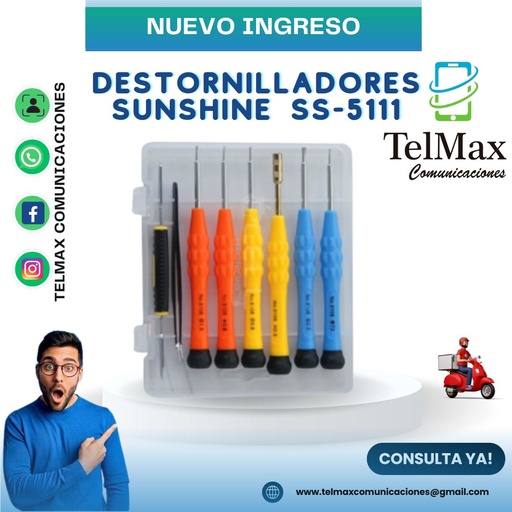 [SDS5111] SET DE DESTORNILLADORES SUNSHINE  SS-5111