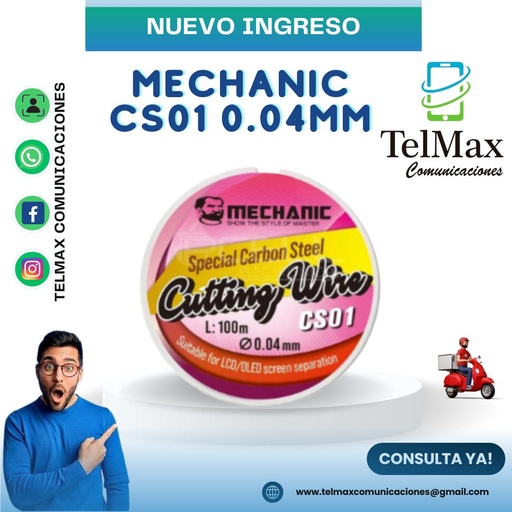 [HAMCS014MM] HILO DE ALAMBRE MECHANIC CS01 0.04MM