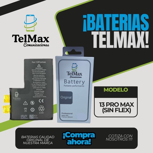 [BI13PMSCO] BATERIA PARA 13 PRO MAX (CELDA)(Original)