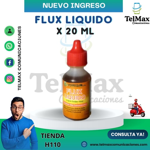 [FLGX20LM] FLUX LIQUIDO GOTERO X 20 ML