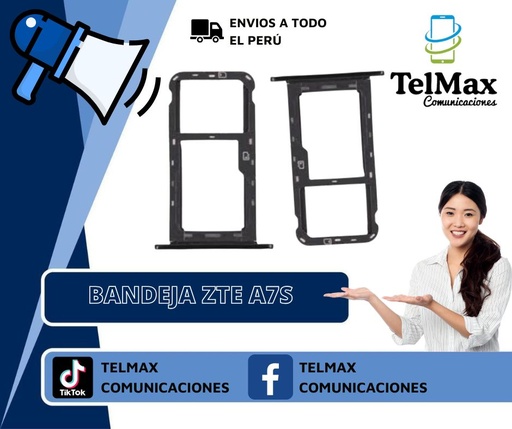 [BZTEA7SN] BANDEJA PARA ZTE A7S (Negro)