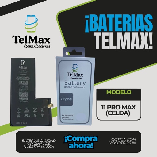 [BI11PMCO] BATERIA IPHONE 11 PRO MAX (CELDA)(Original)