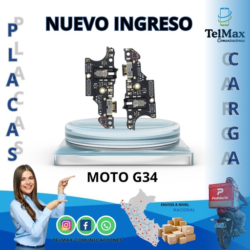 [PCMG34] PLACA DE CARGA PARA MOTO G34