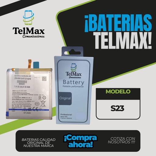 [BSS23O] BATERIA SAMSUNG S23 (EB-BS912ABY)(Original)
