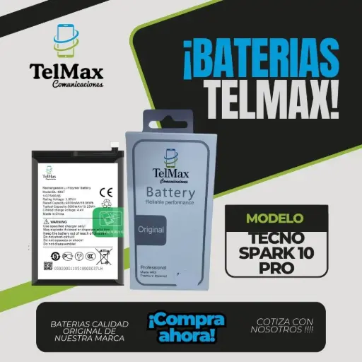 [BTS1OPO] BATERIA PARA TECNO SPARK 10 PRO (BL-49ST)(ORIGINAL)